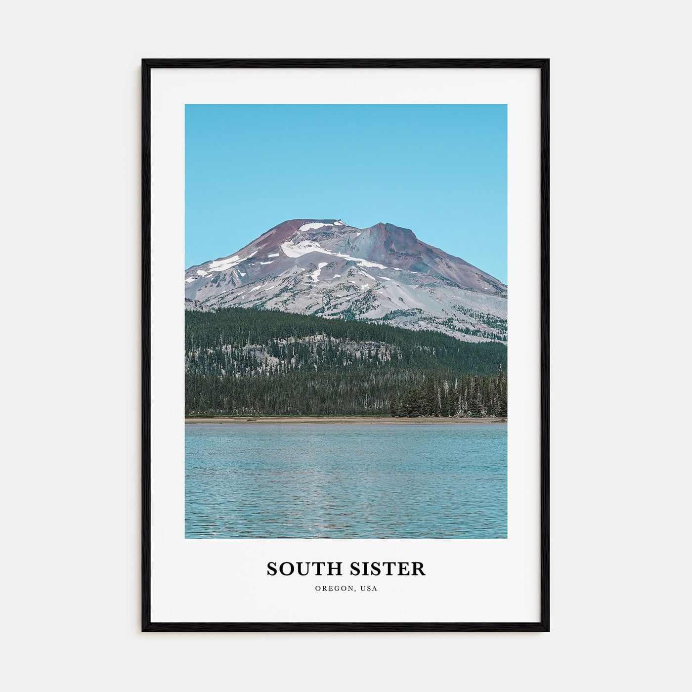 South Sister Portrait Color Poster