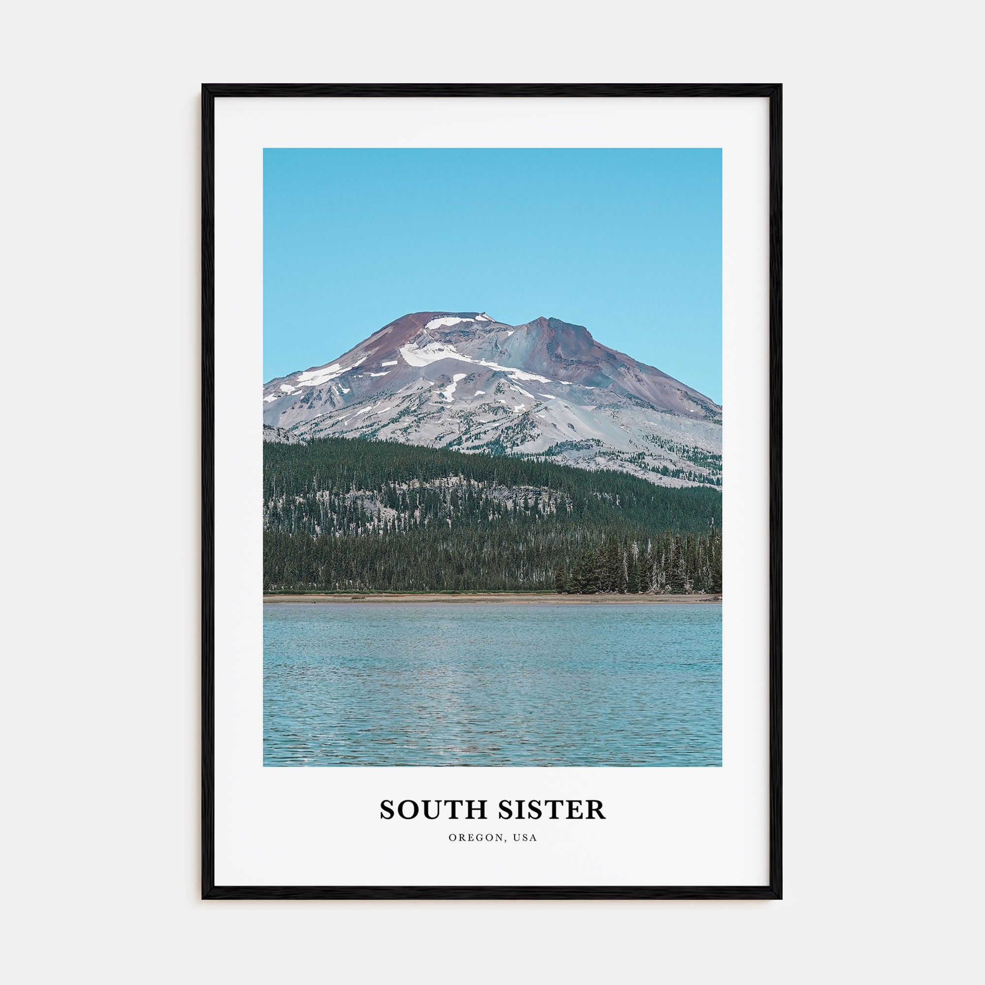South Sister Portrait Color Poster