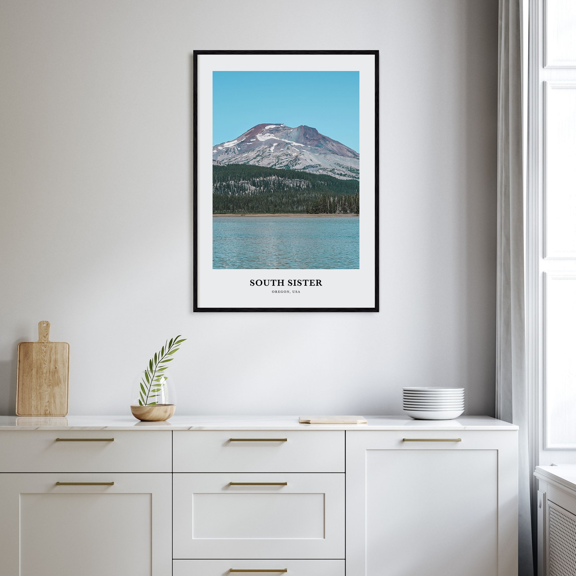 South Sister Portrait Color Poster