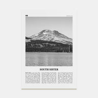 South Sister Travel B&W Poster