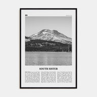 South Sister Travel B&W Poster