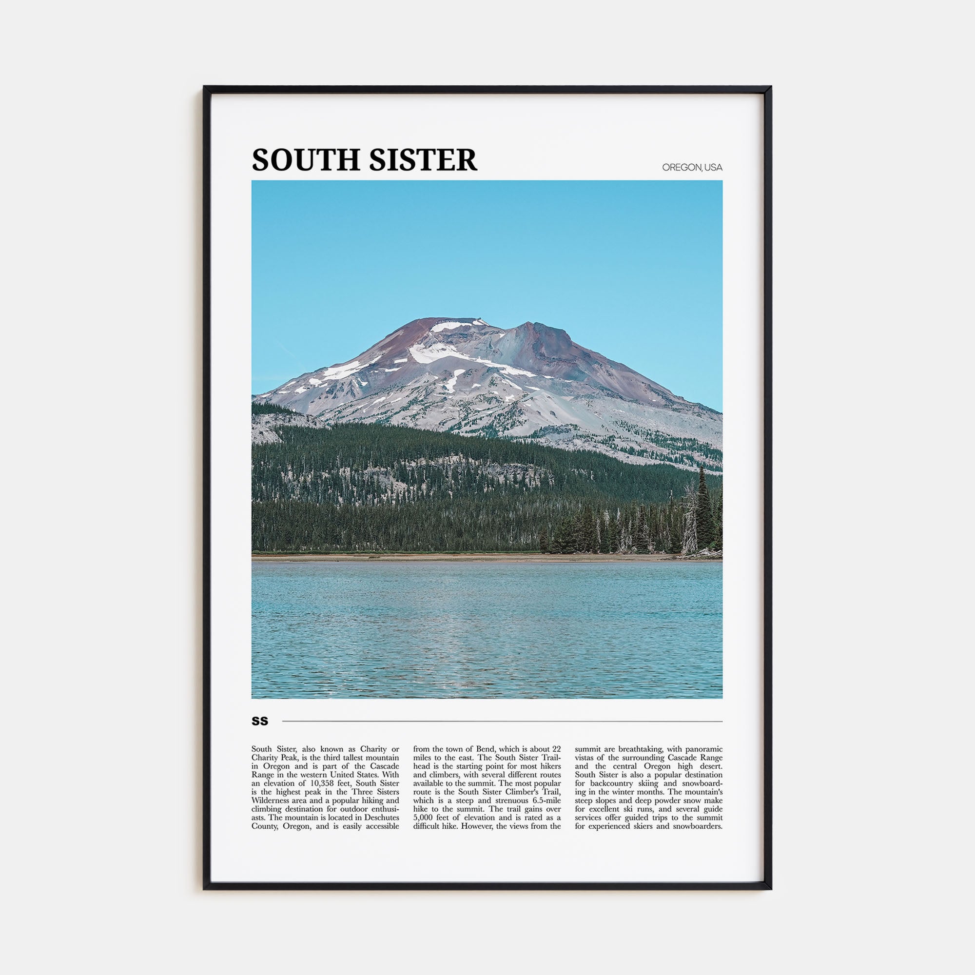 South Sister Travel Color Poster