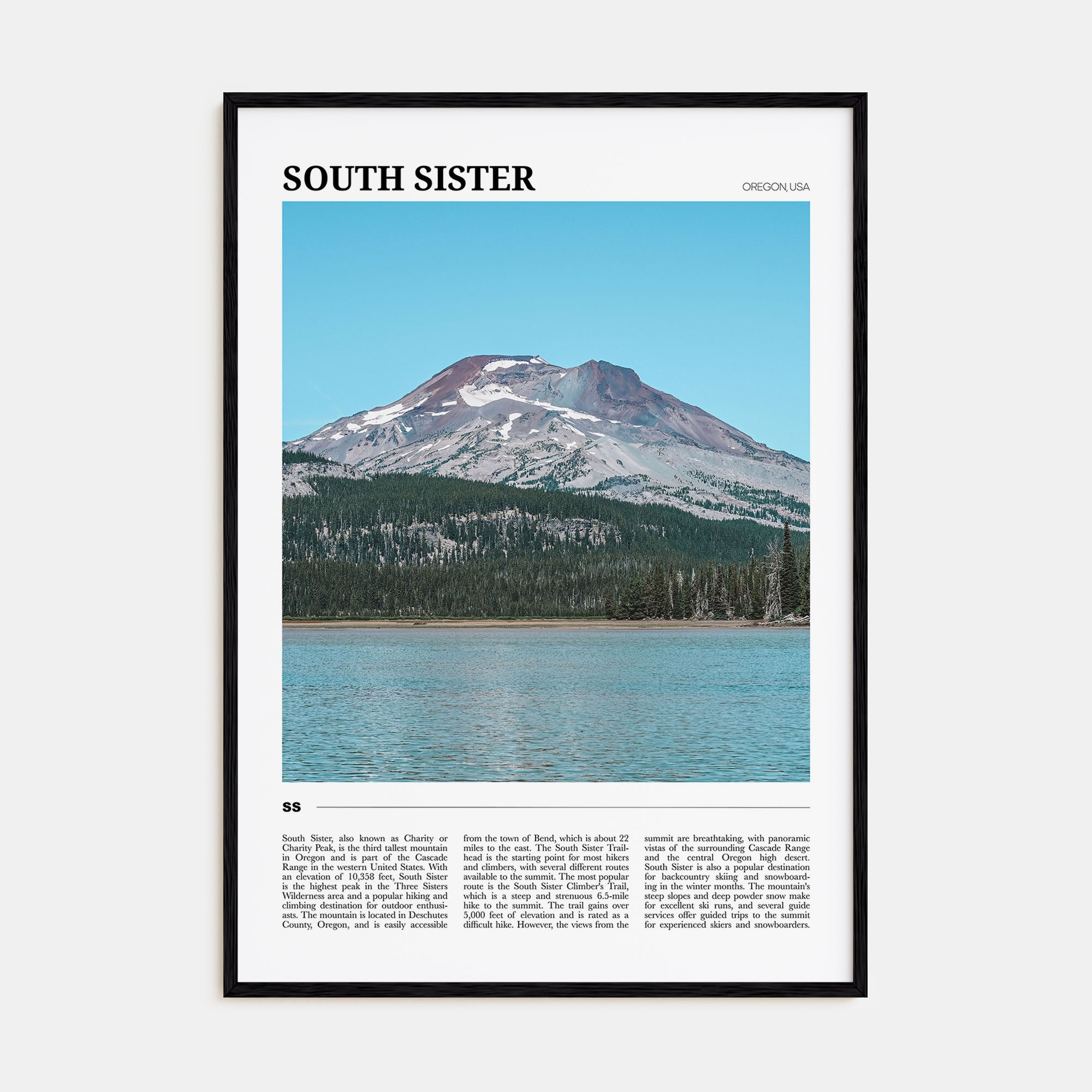 South Sister Travel Color Poster