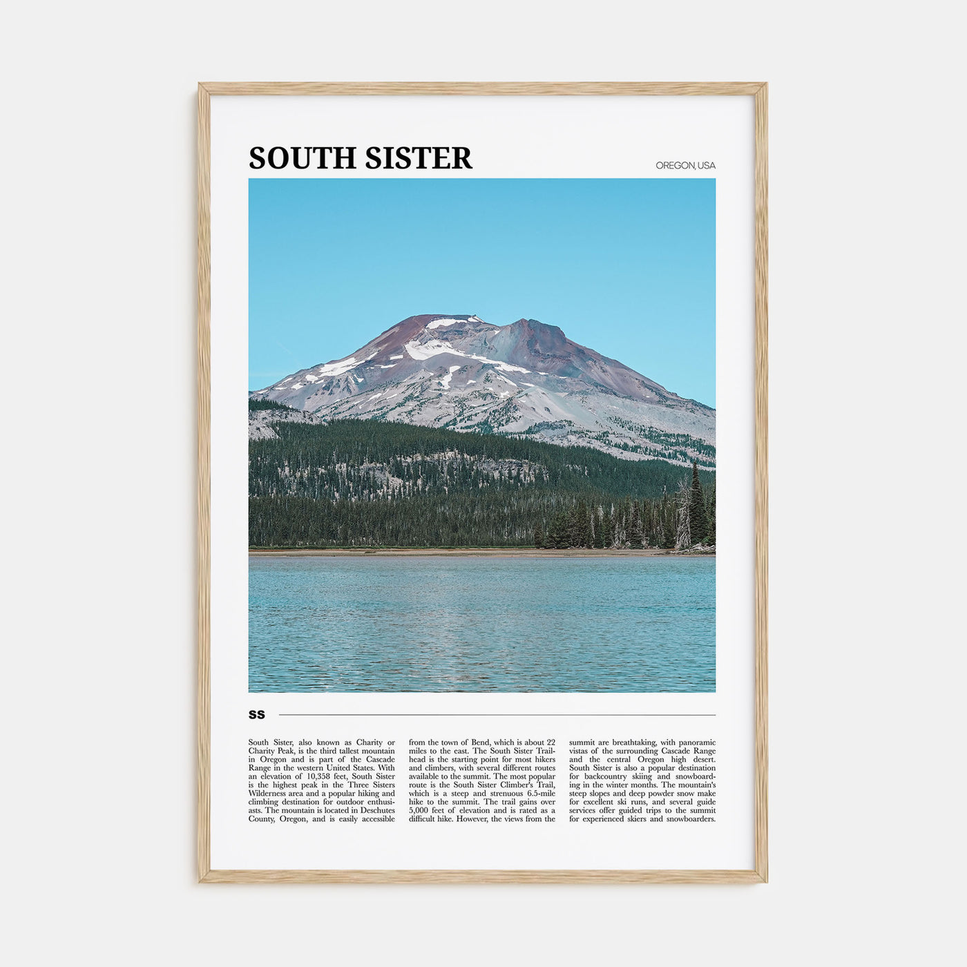 South Sister Travel Color Poster