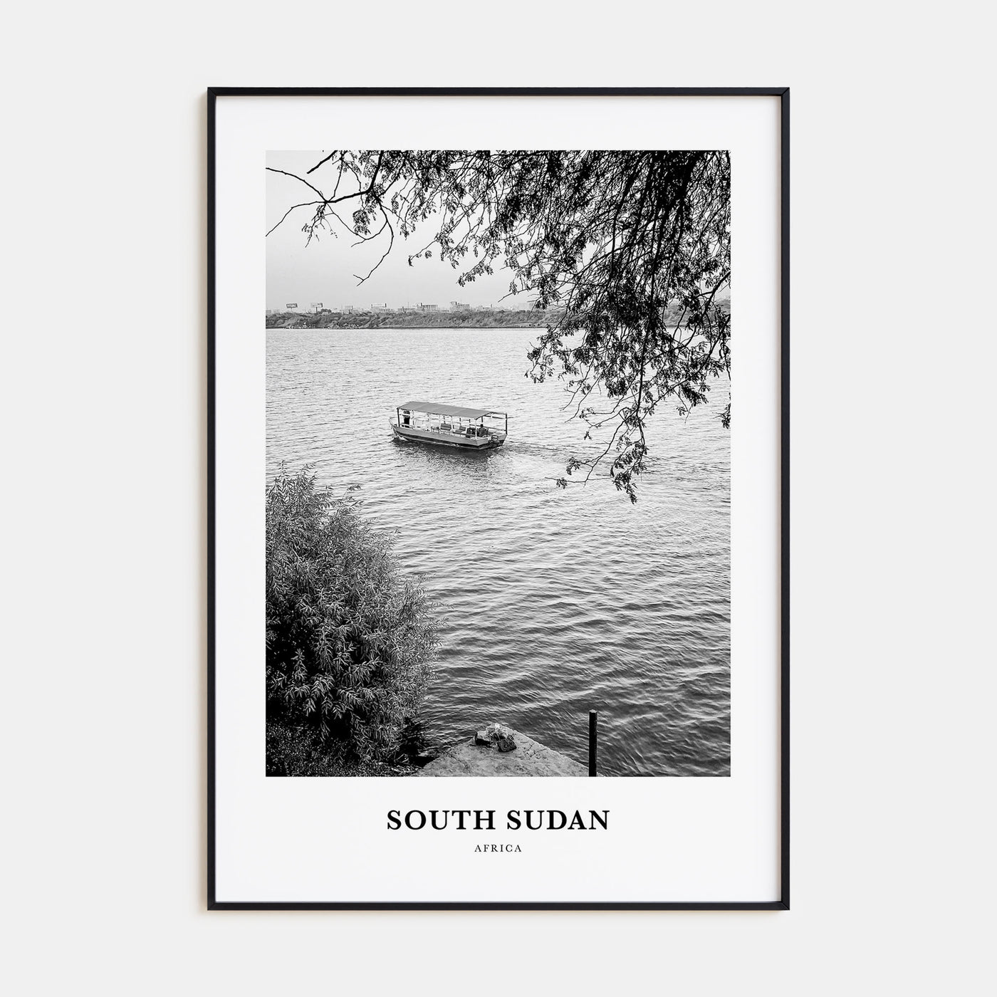 South Sudan Portrait B&W Poster