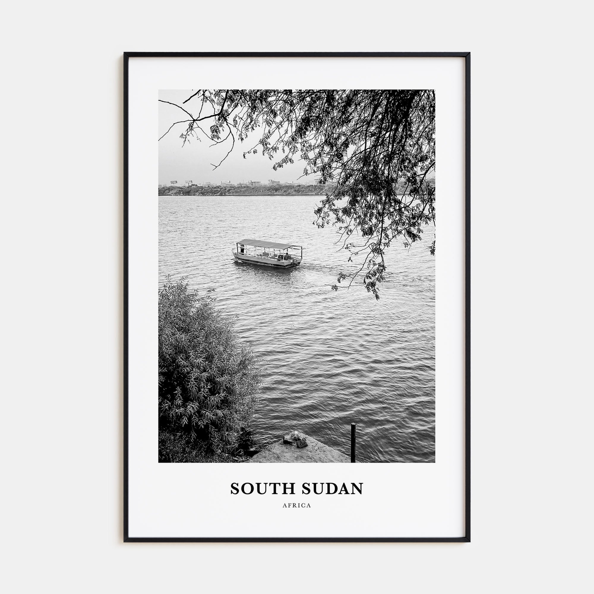 South Sudan Portrait B&W Poster