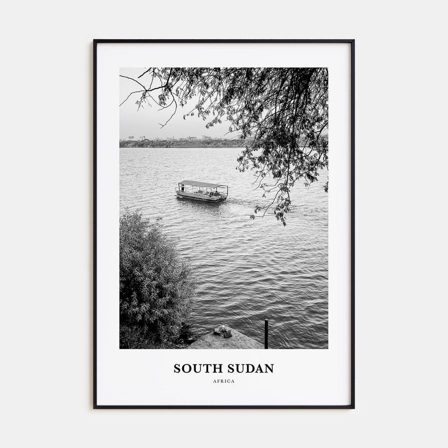 South Sudan Portrait B&W Poster