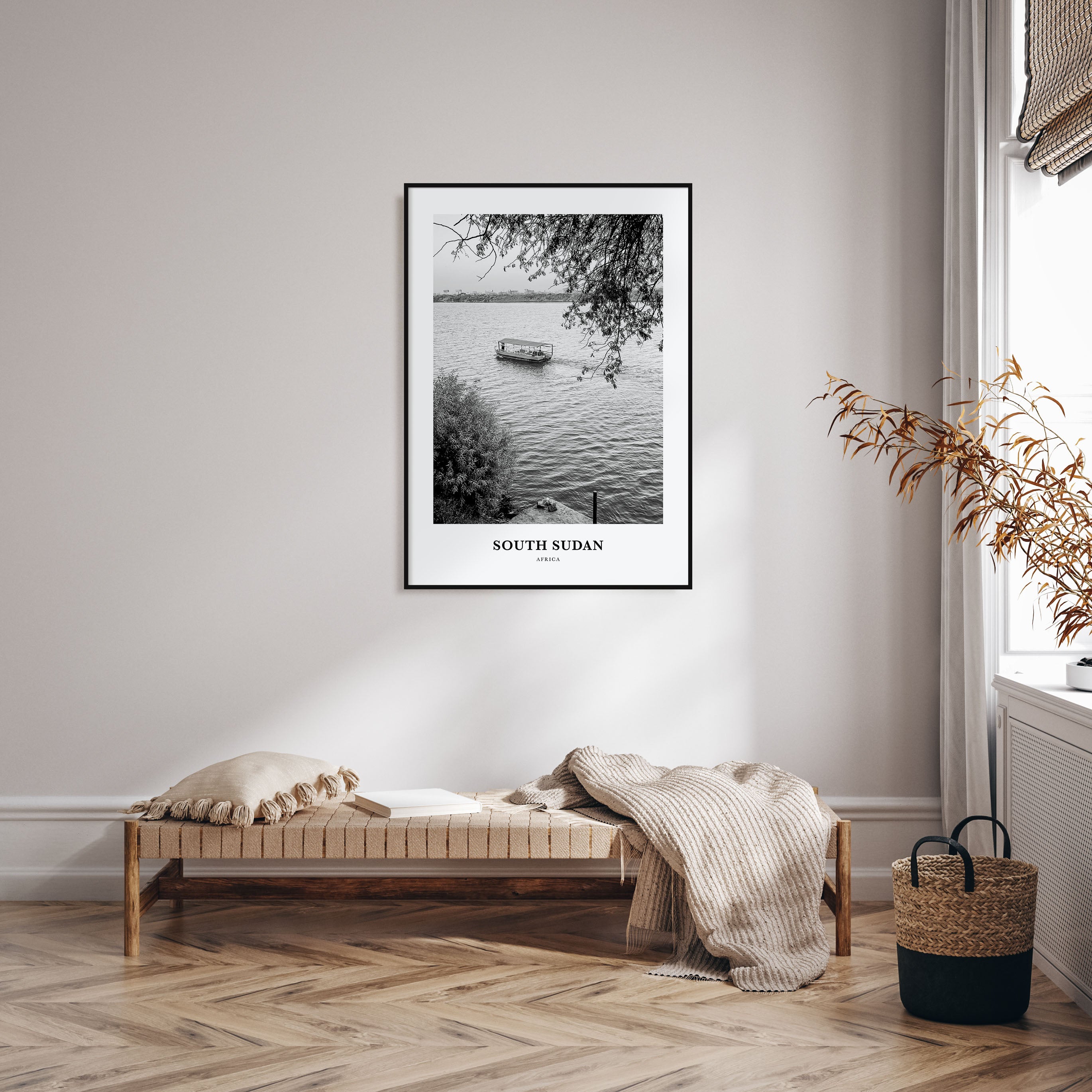 South Sudan Portrait B&W Poster