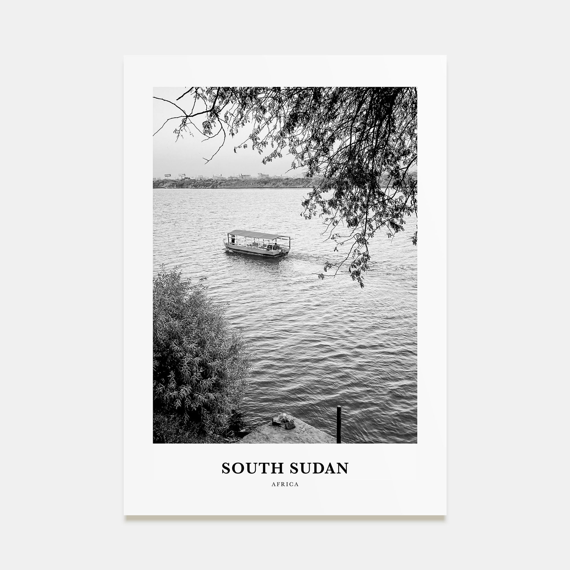 South Sudan Portrait B&W Poster