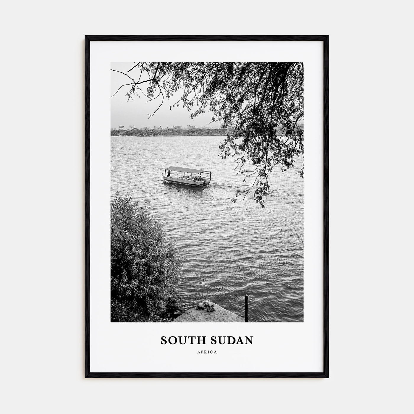 South Sudan Portrait B&W Poster