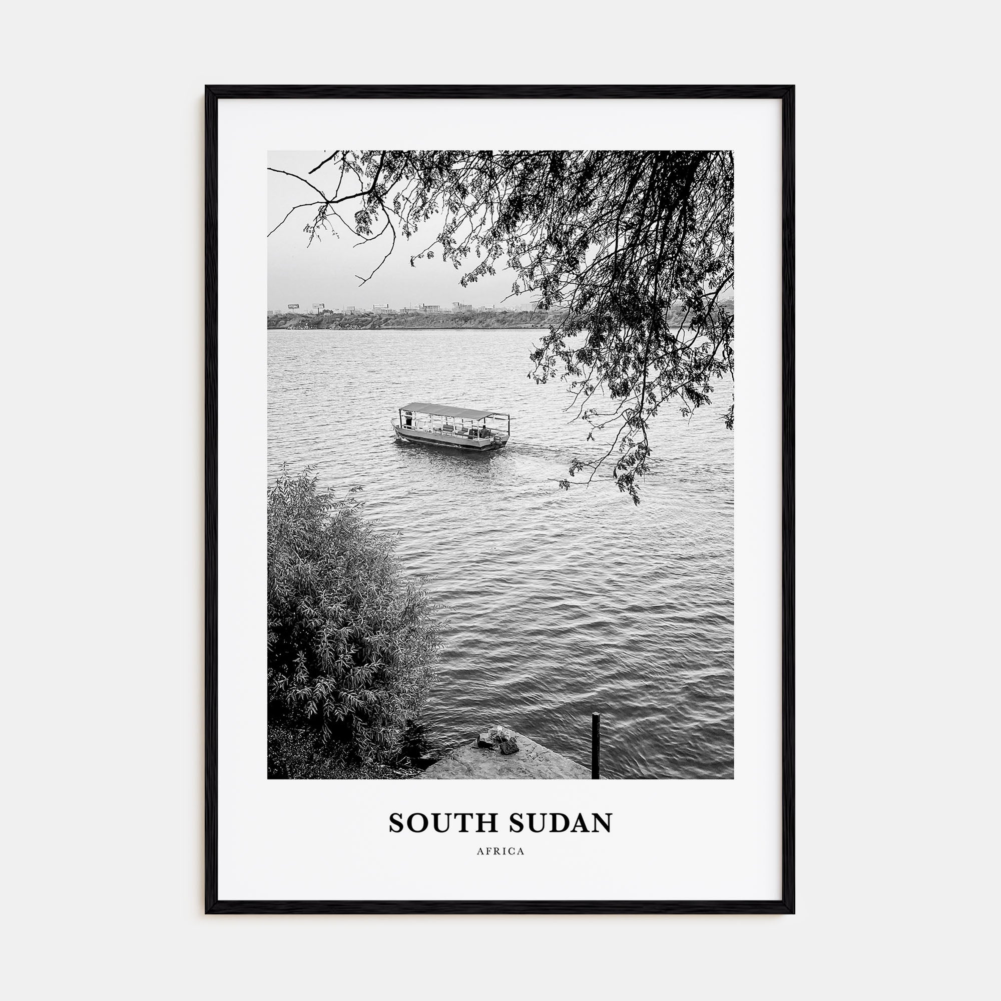 South Sudan Portrait B&W Poster