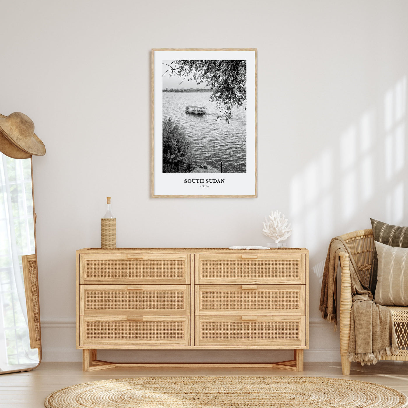 South Sudan Portrait B&W Poster