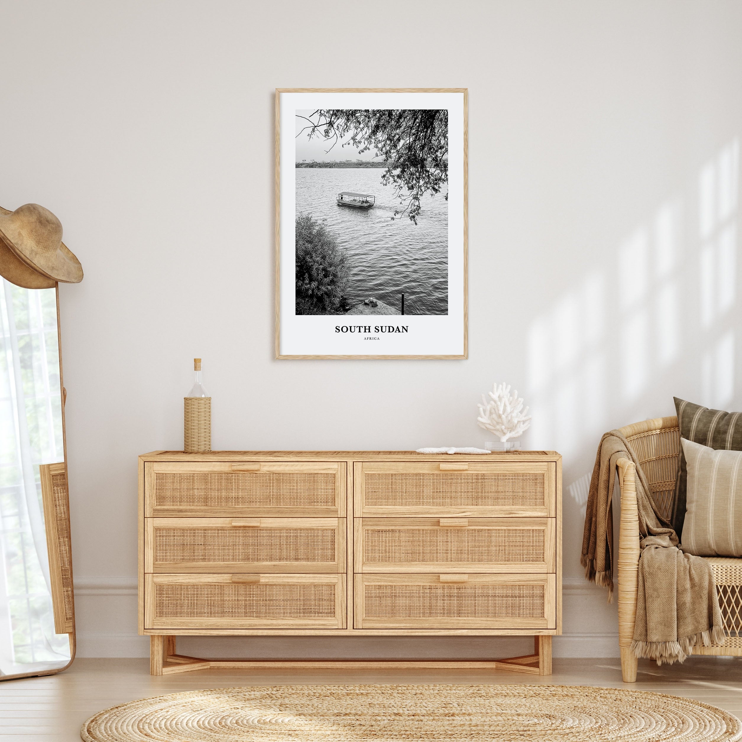 South Sudan Portrait B&W Poster