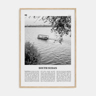 South Sudan Travel B&W Poster