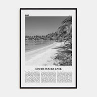 South Water Caye Travel B&W Poster