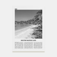 South Water Caye Travel B&W Poster