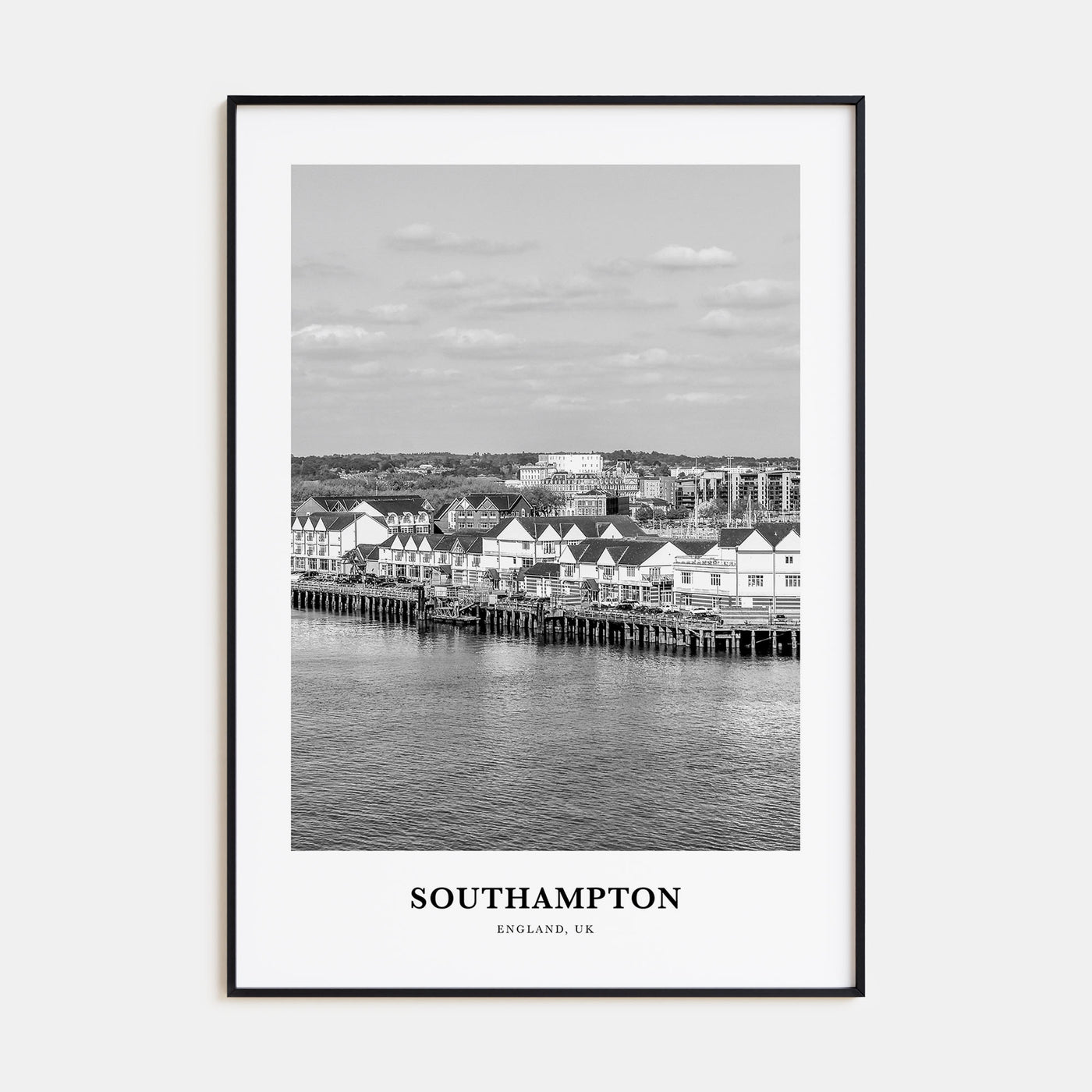 Southampton, England Portrait B&W Poster