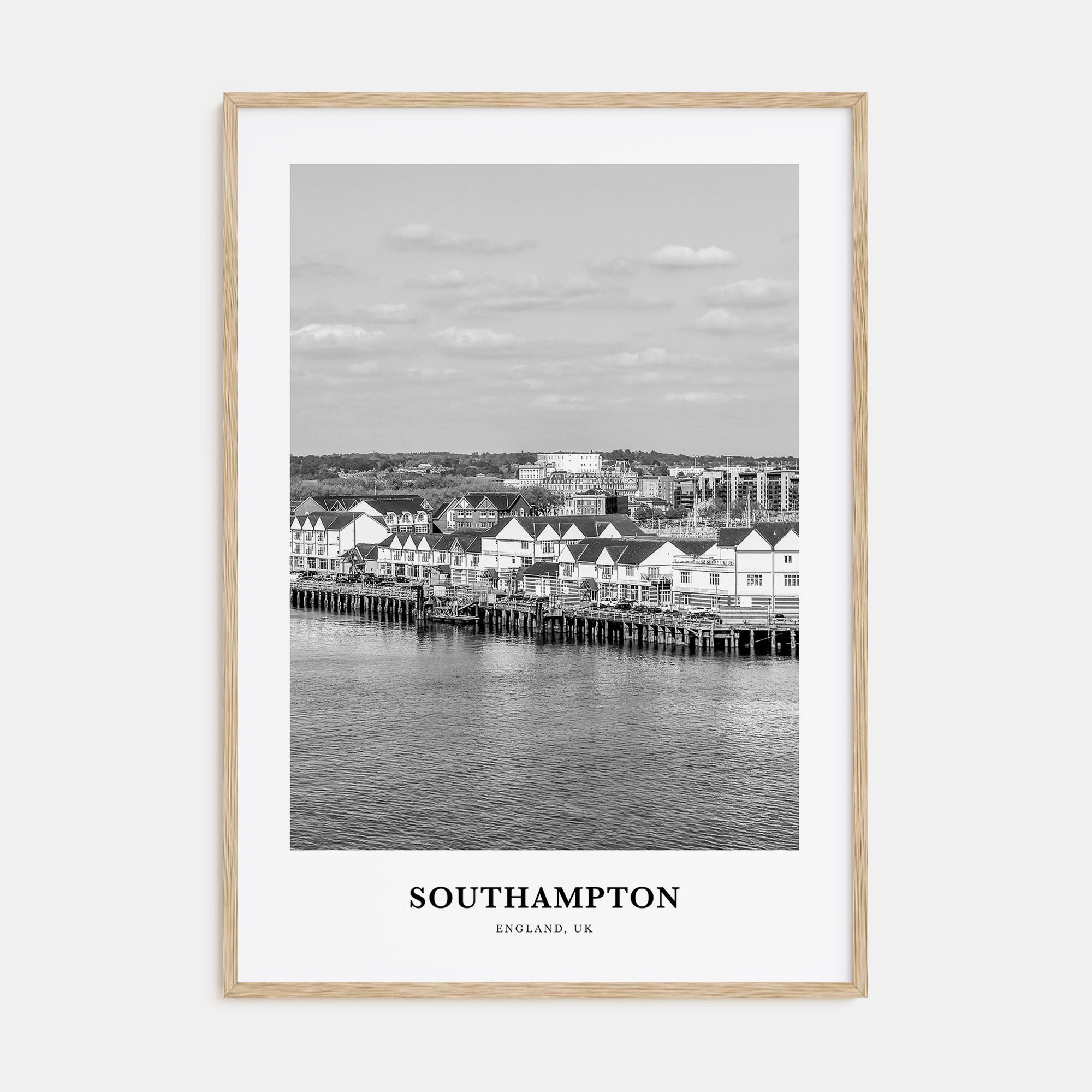 Southampton, England Portrait B&W Poster