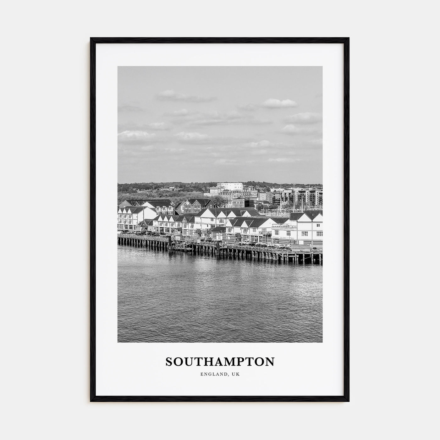 Southampton, England Portrait B&W Poster
