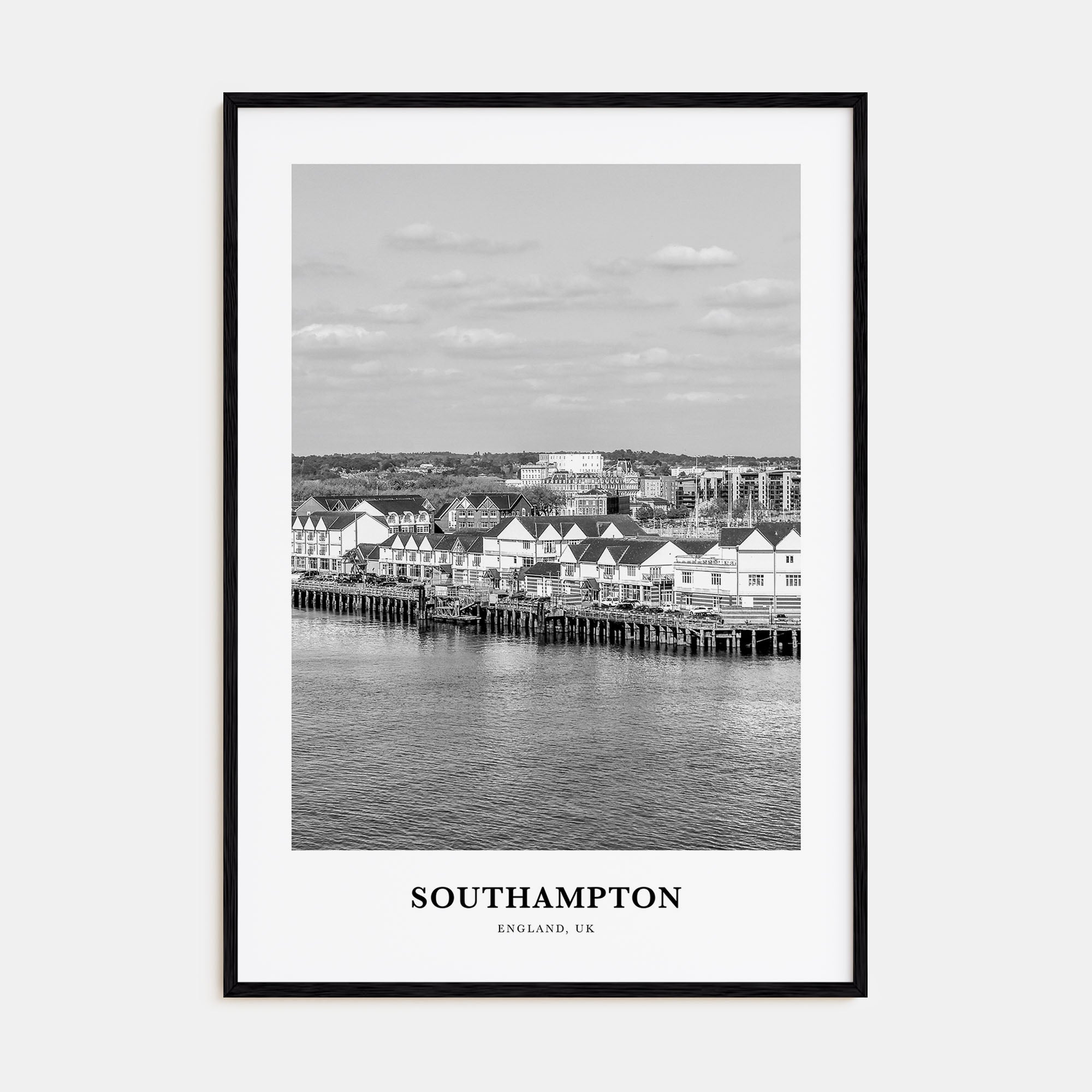 Southampton, England Portrait B&W Poster