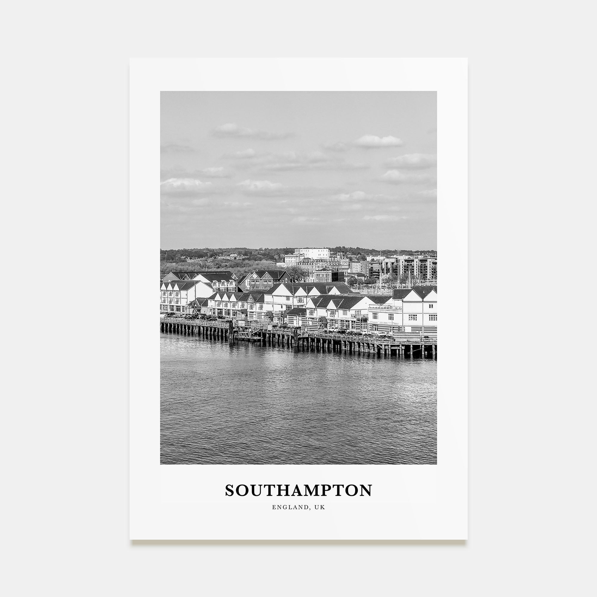 Southampton, England Portrait B&W Poster