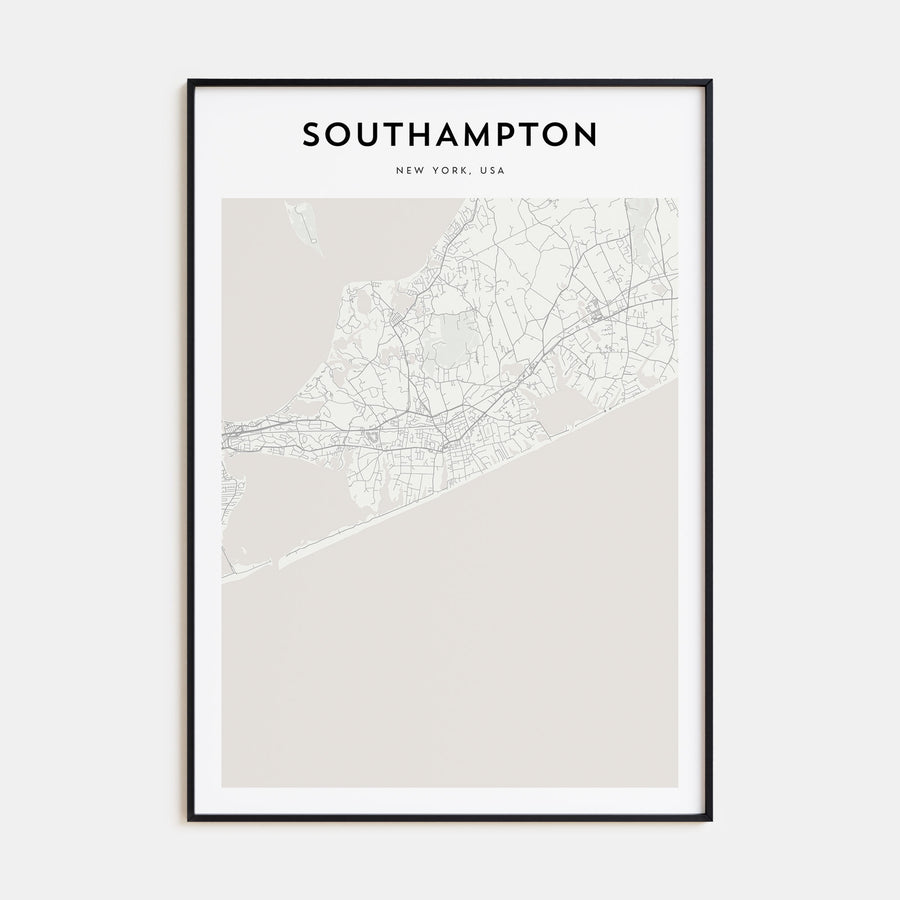 Southampton, New York Map Portrait Poster