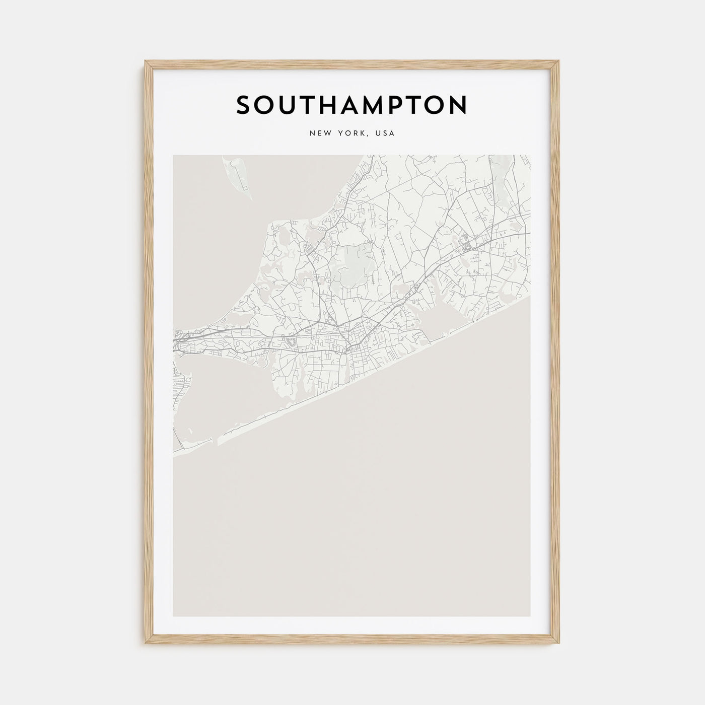 Southampton, New York Map Portrait Poster
