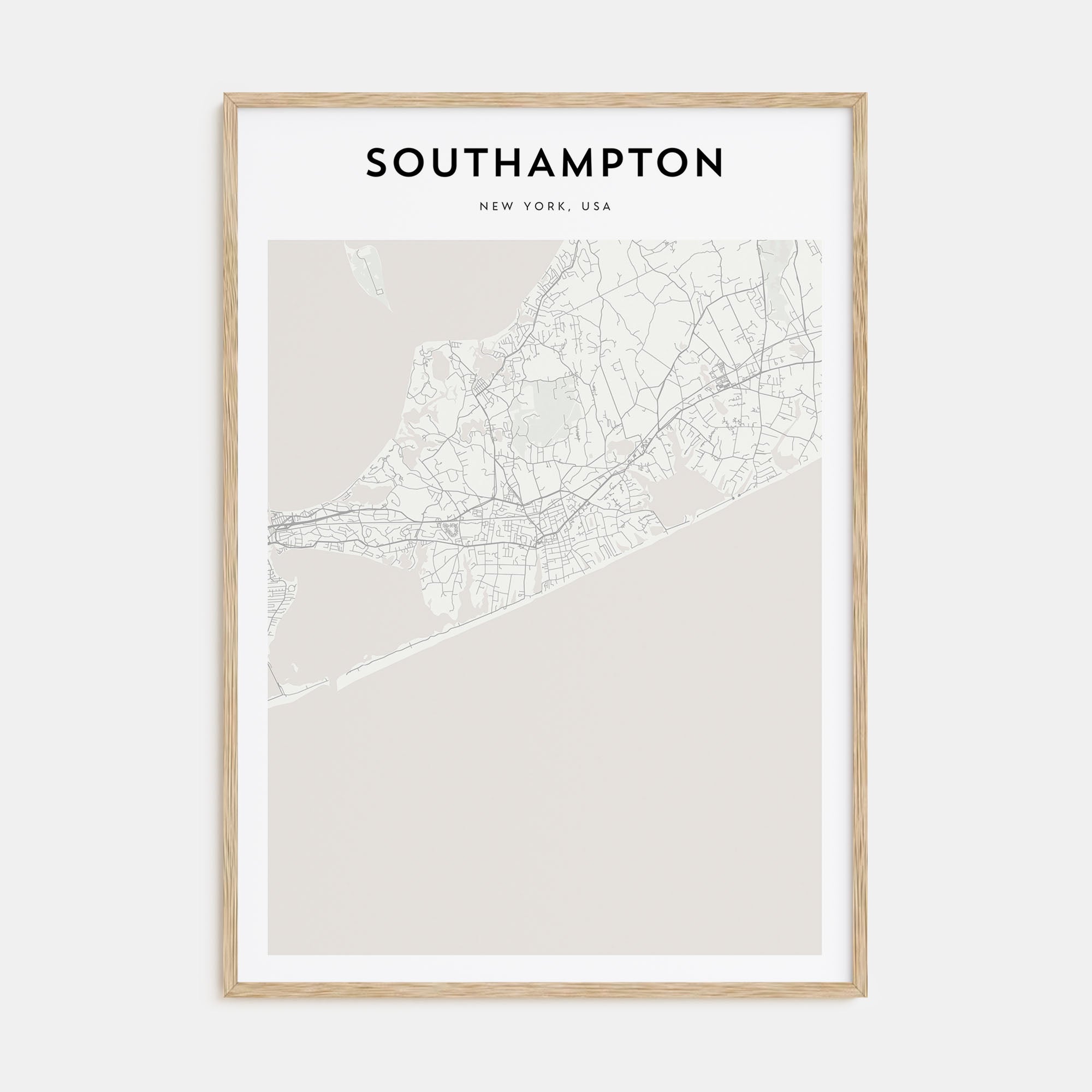 Southampton, New York Map Portrait Poster