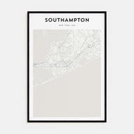 Southampton, New York Map Portrait Poster