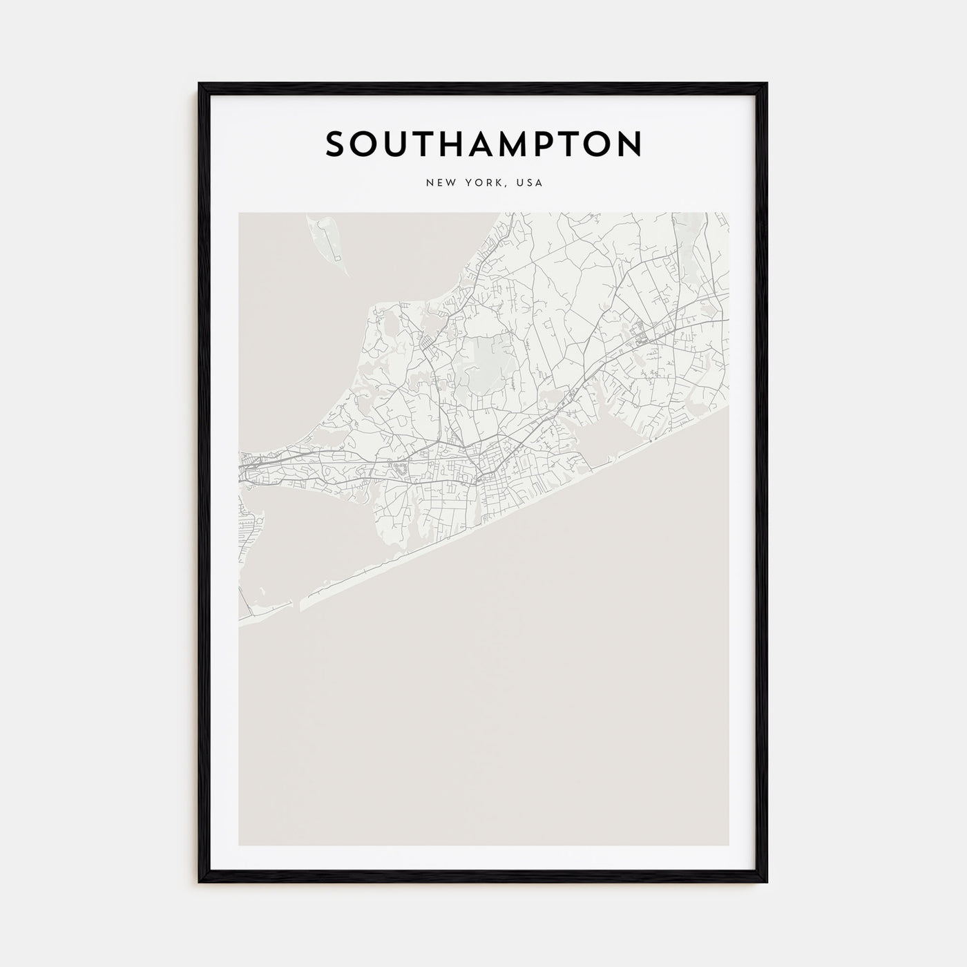 Southampton, New York Map Portrait Poster