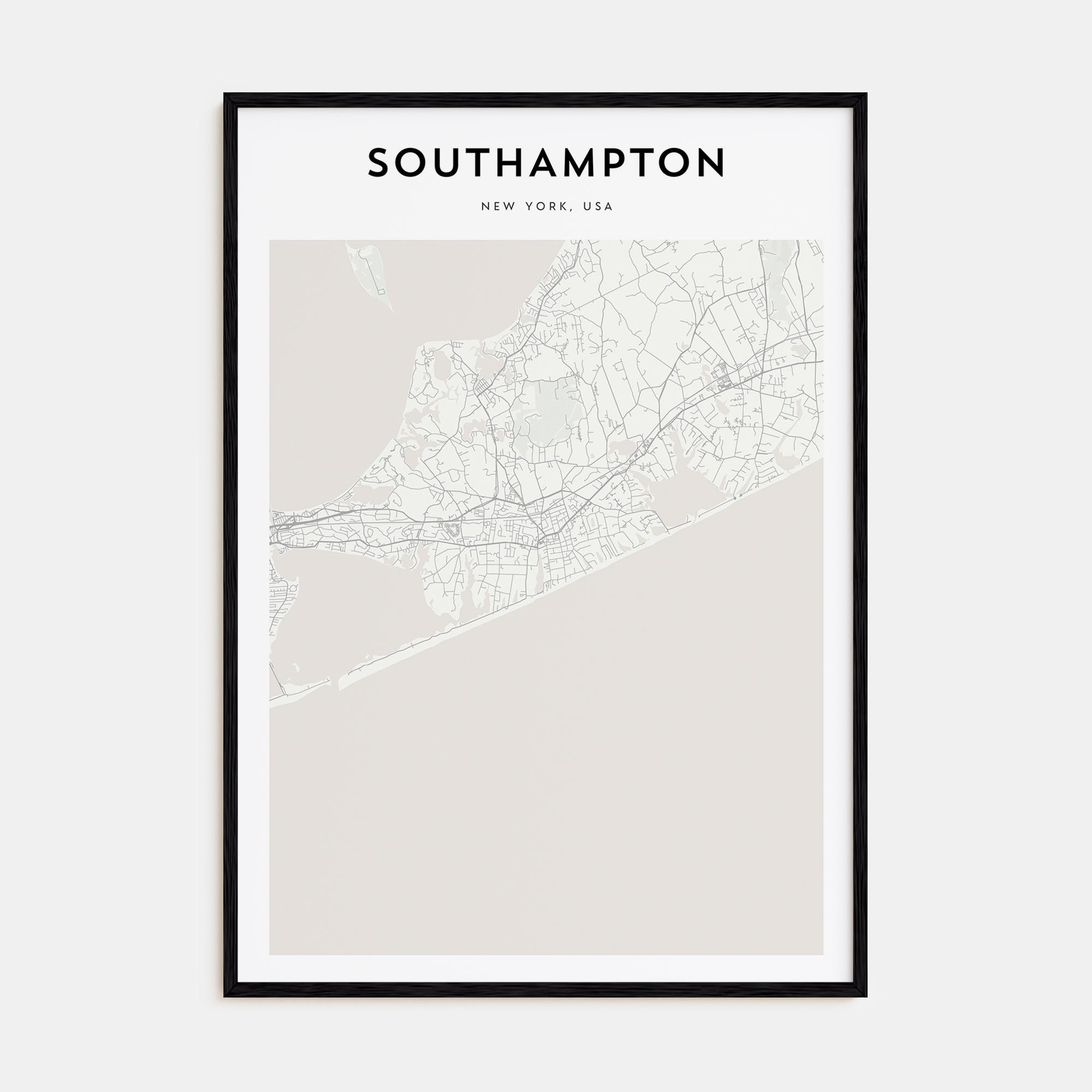 Southampton, New York Map Portrait Poster