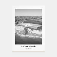 Southampton, New York Portrait B&W Poster