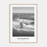 Southampton, New York Portrait B&W Poster