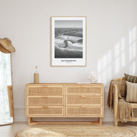 Southampton, New York Portrait B&W Poster