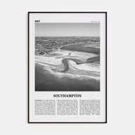 Southampton, New York Travel B&W Poster
