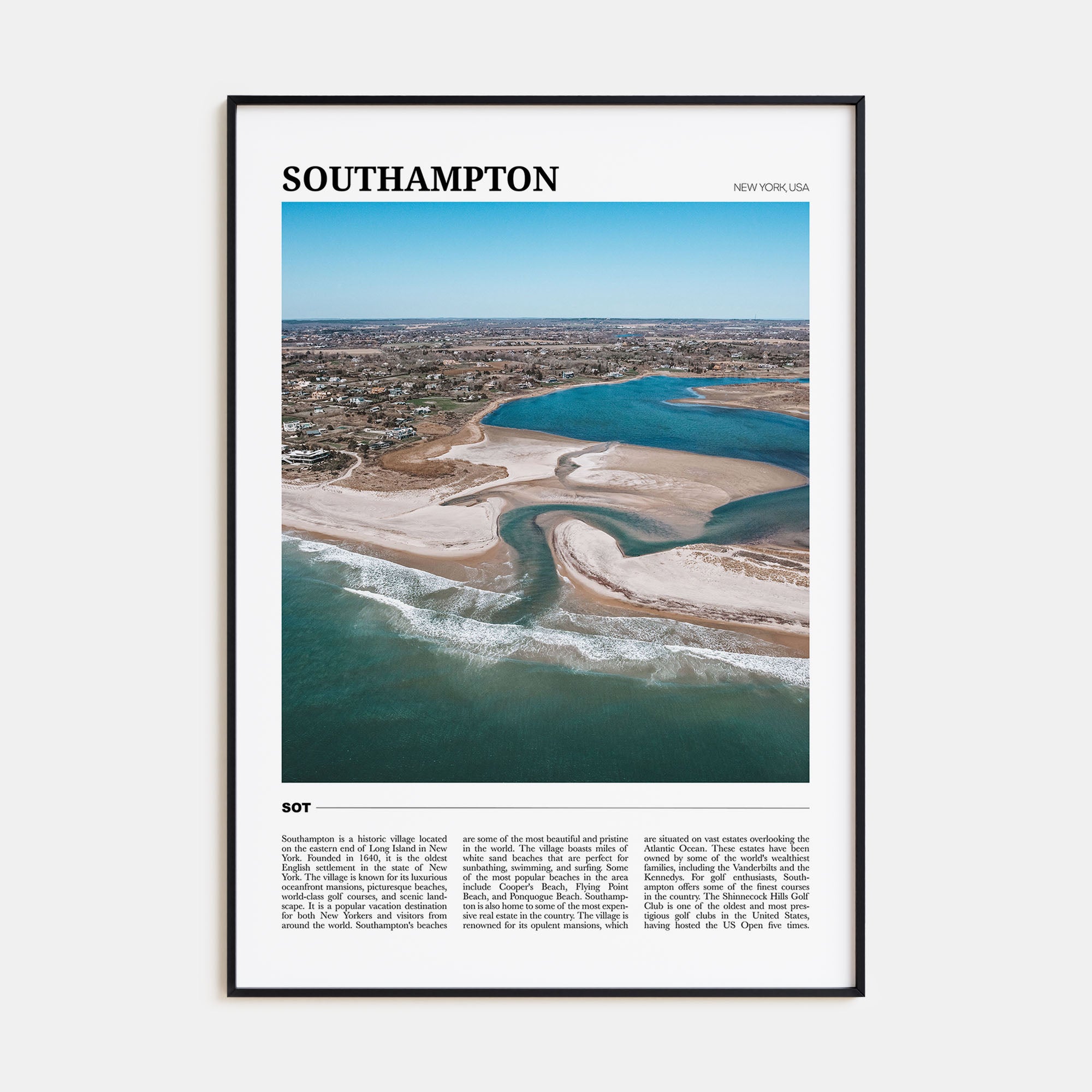 Southampton, New York Travel Color Poster