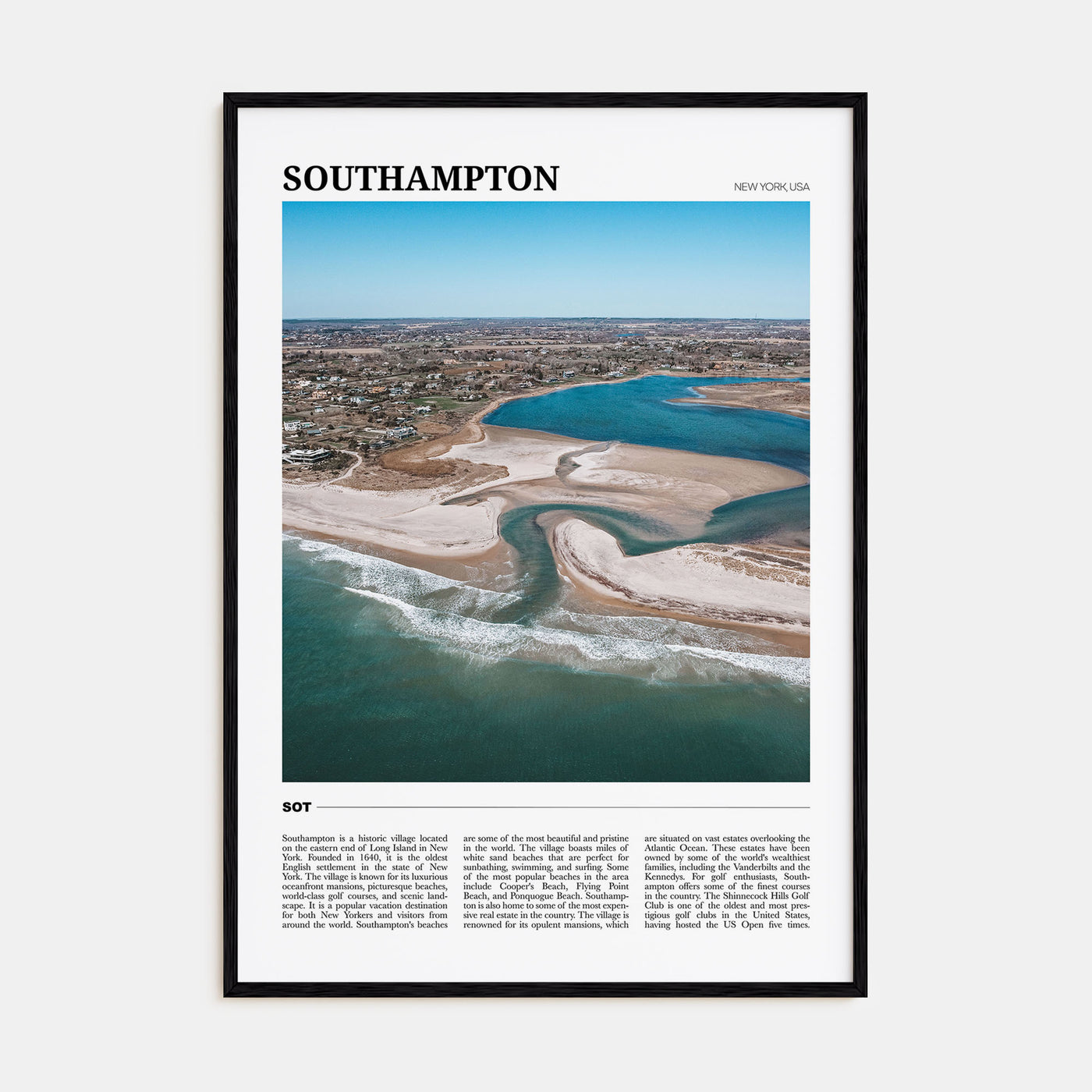 Southampton, New York Travel Color Poster