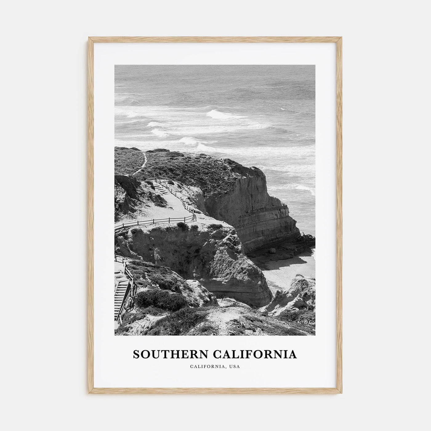 Southern California Portrait B&W Poster