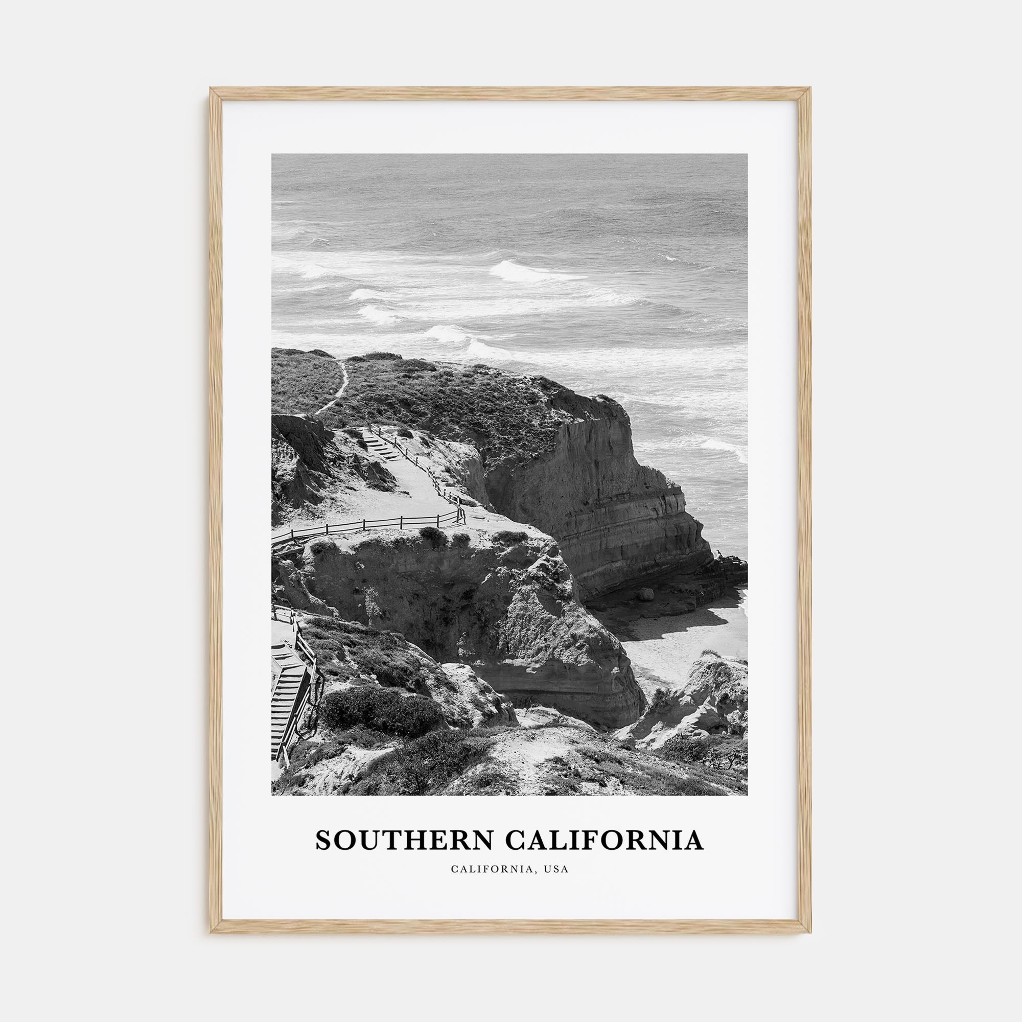 Southern California Portrait B&W Poster