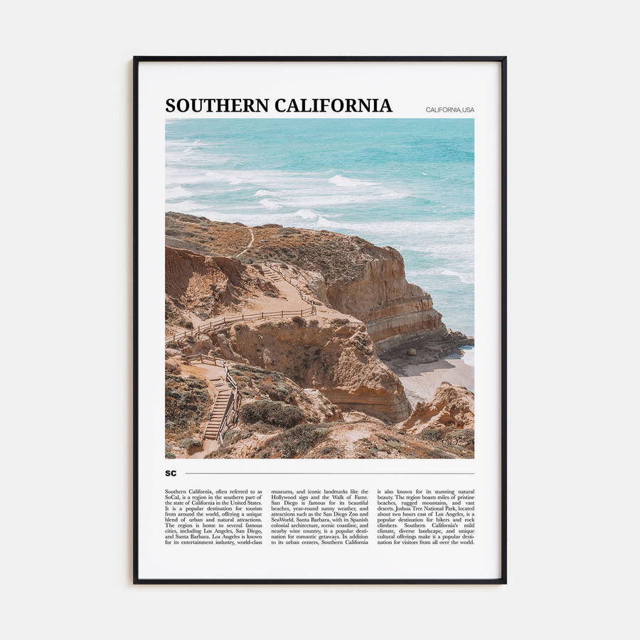Southern California Travel Color Poster
