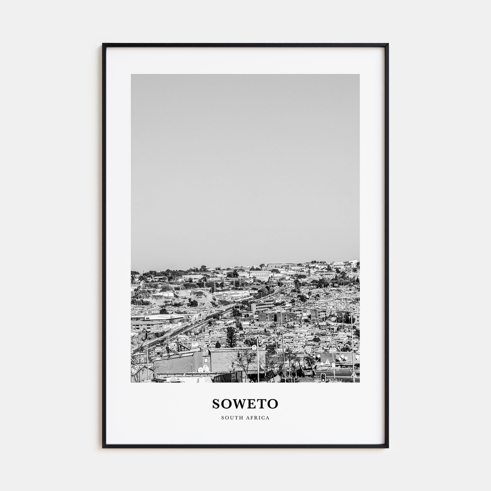 Soweto Portrait B&W Poster