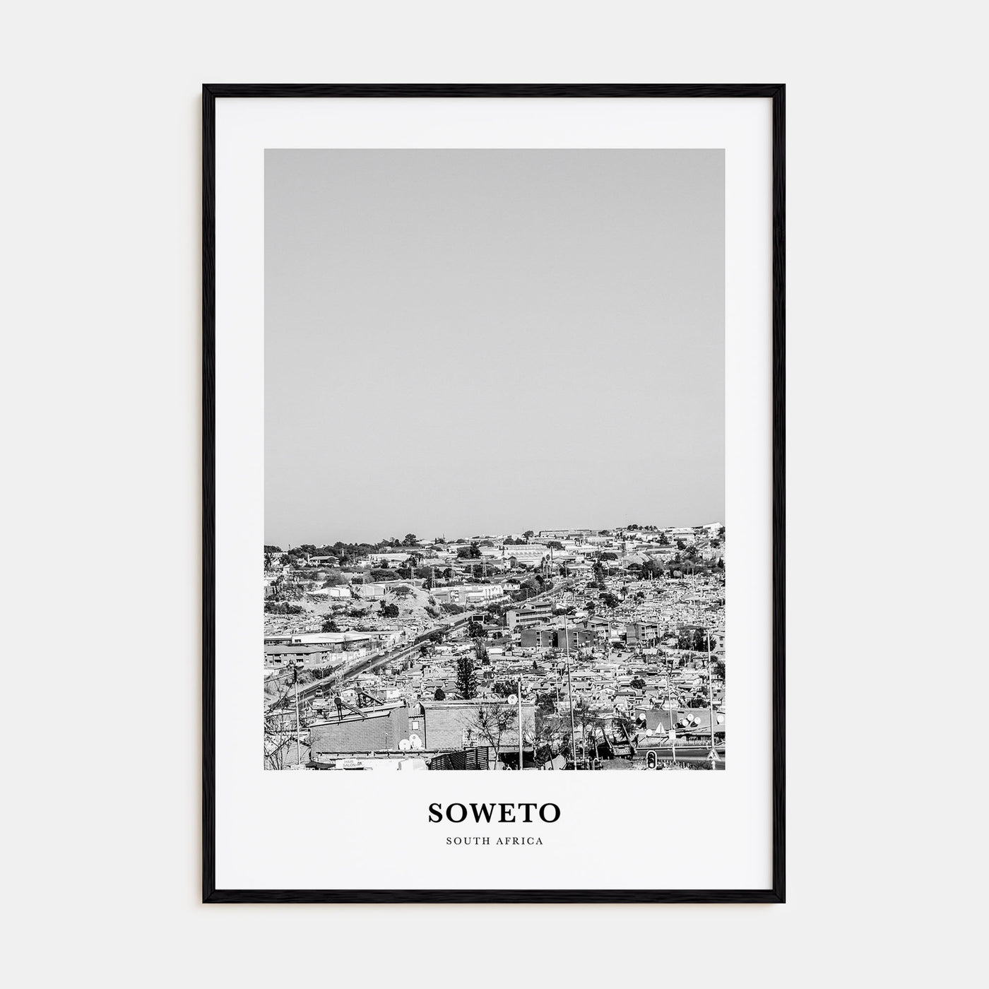 Soweto Portrait B&W Poster