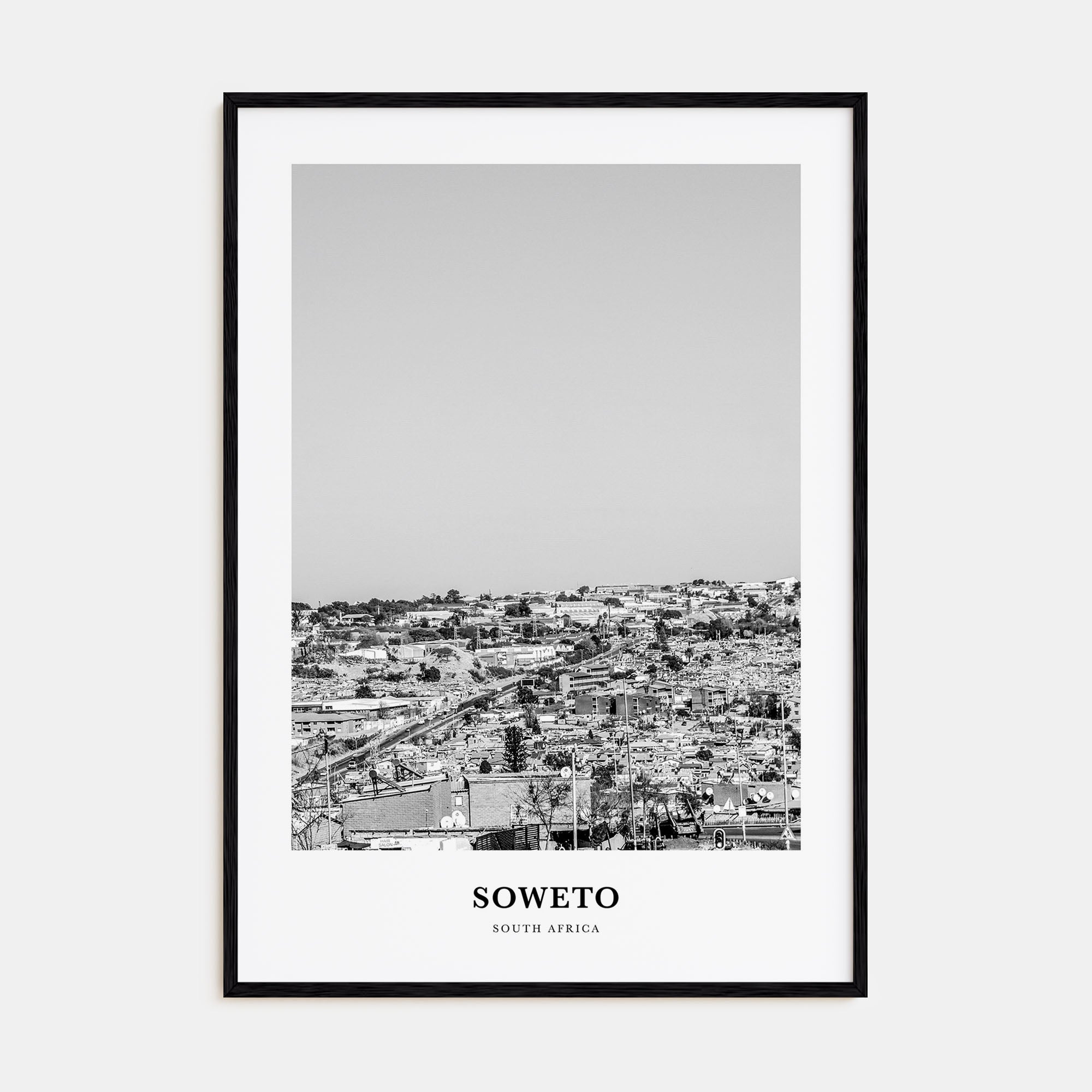 Soweto Portrait B&W Poster