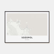 Sozopol Map Landscape Poster