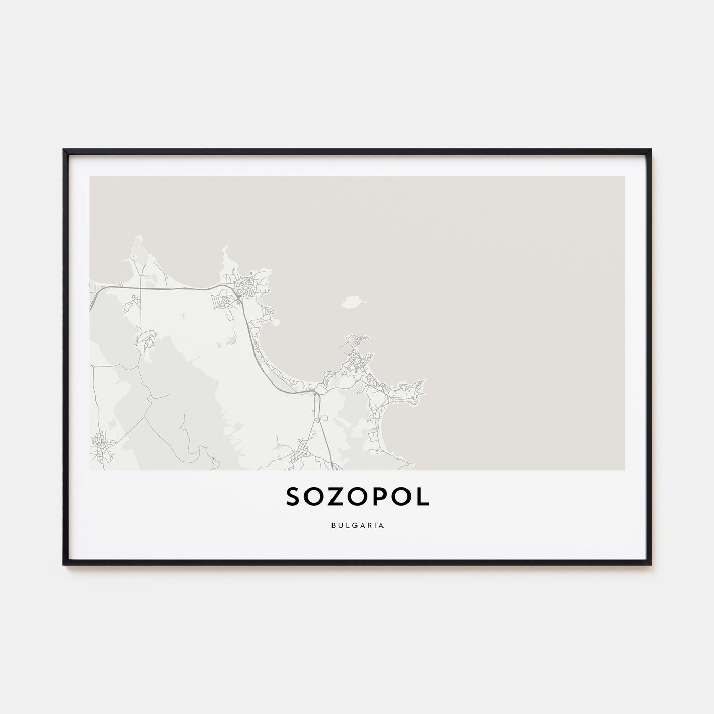 Sozopol Map Landscape Poster
