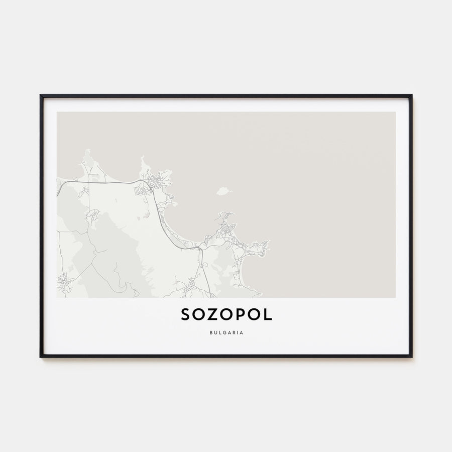 Sozopol Map Landscape Poster