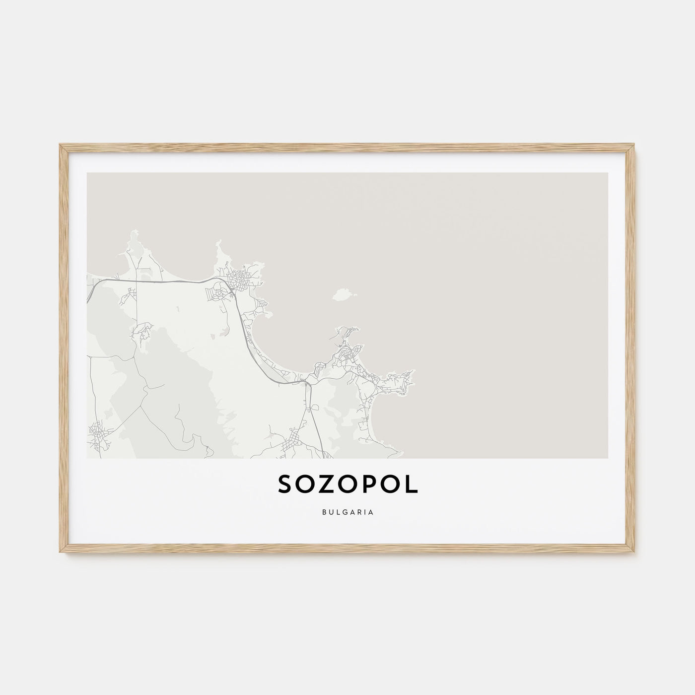 Sozopol Map Landscape Poster