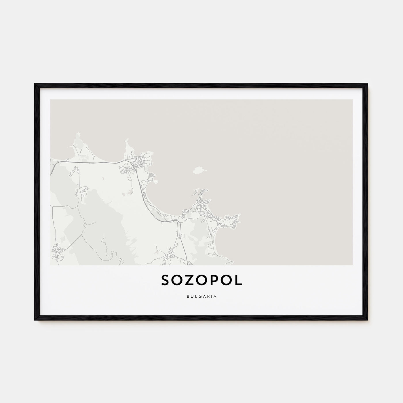 Sozopol Map Landscape Poster