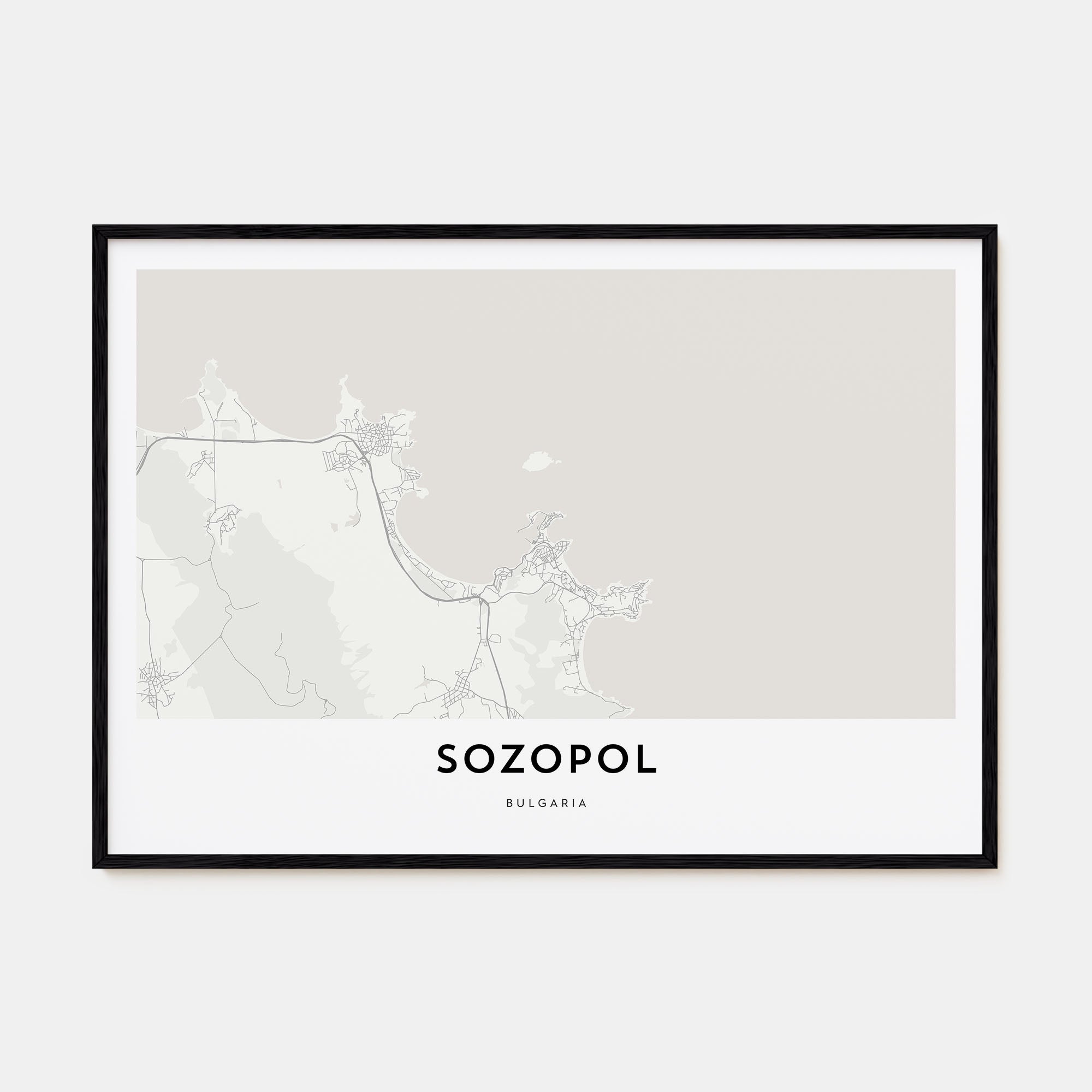 Sozopol Map Landscape Poster