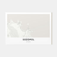 Sozopol Map Landscape Poster